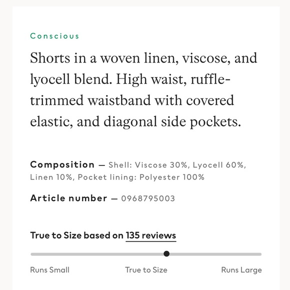 H&M Black Lyocell-blend Shorts - Picture 7 of 7